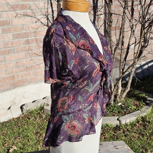 Ralph Lauren black label floral blouse - Picture 6 of 9